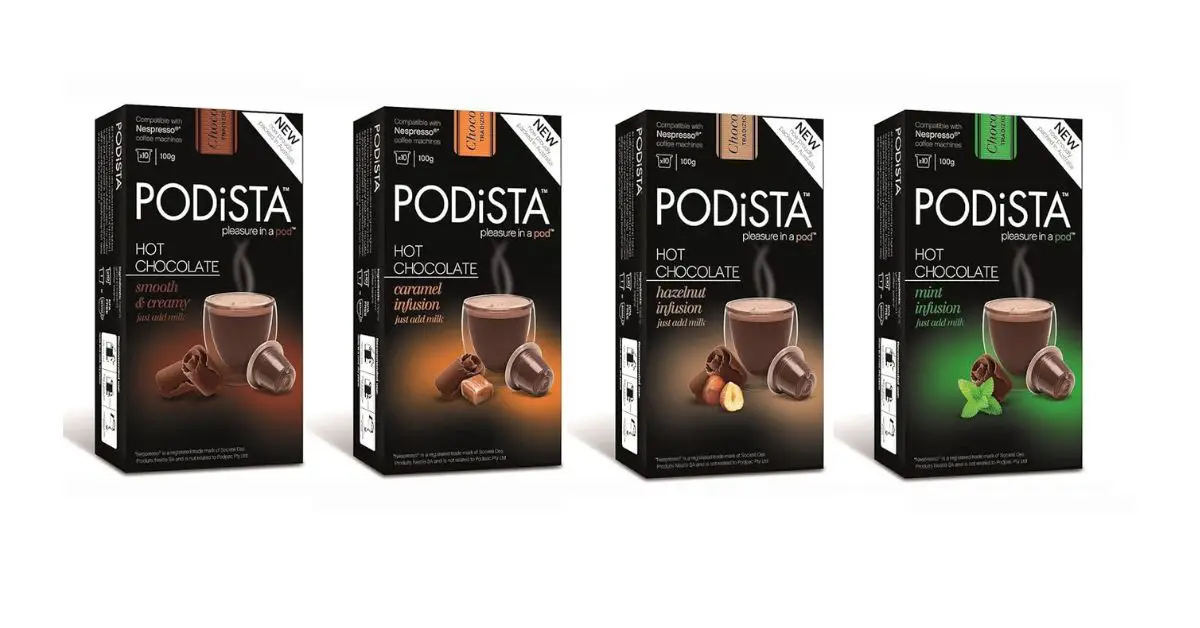 Podista Nespresso Chocolate Hot Cocoa 4 Flavor Pods