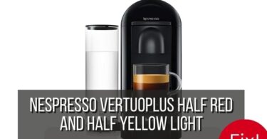 Nespresso VertuoPlus Half Red And Half Yellow Light