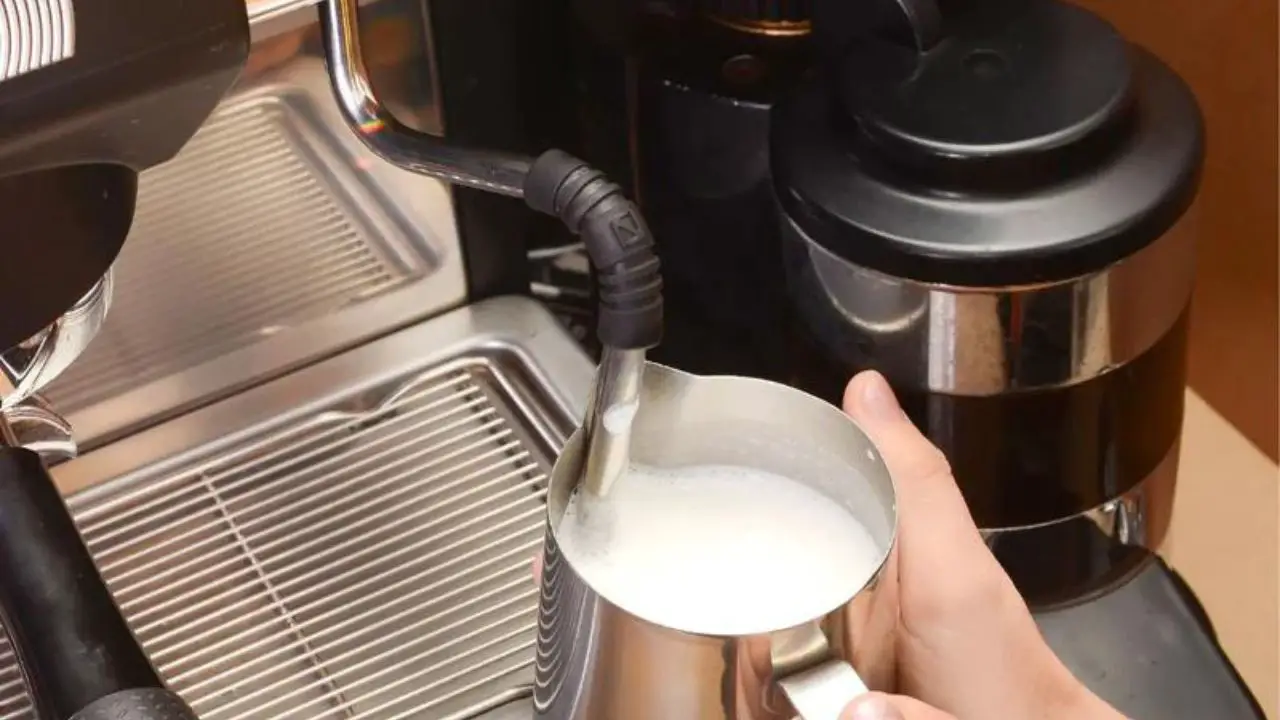 Frothing Almond Milk With Steaming Wand