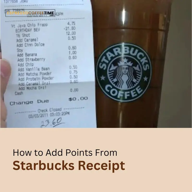 How To Add Starbucks Points From Receipt