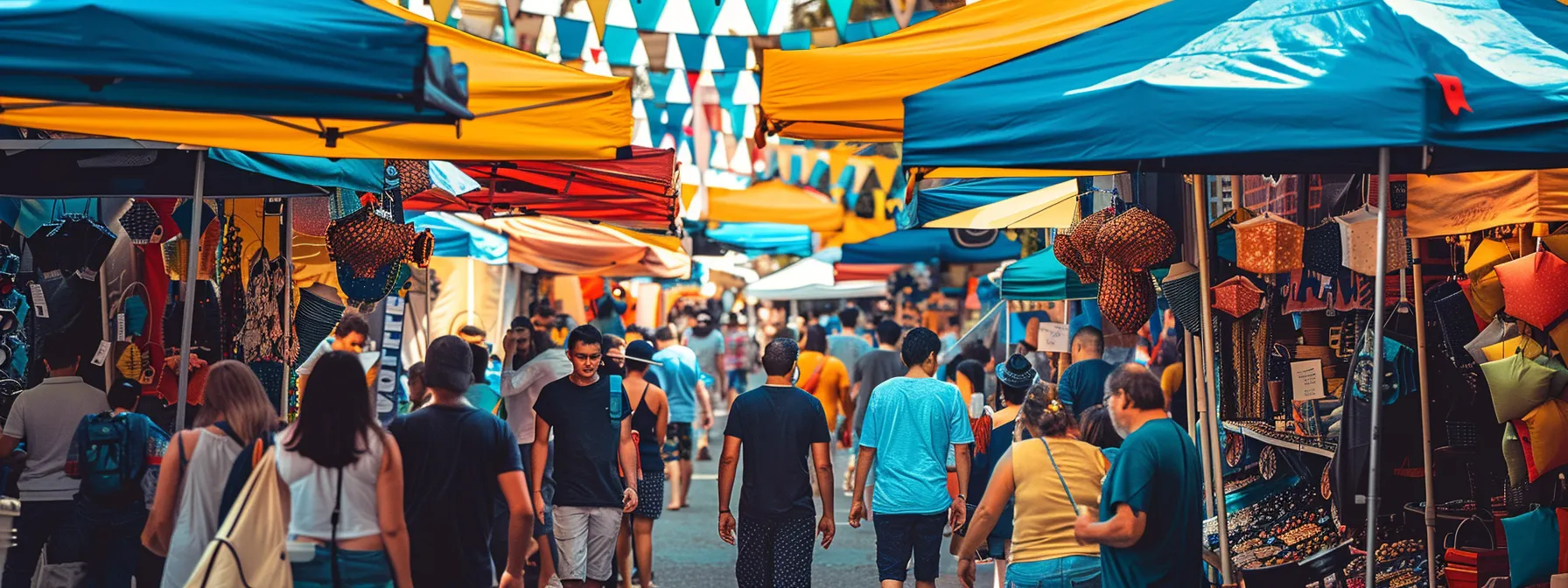 a bustling mocha festival filled with colorful tents, lively music, and the aroma of freshly brewed coffee filling the air.